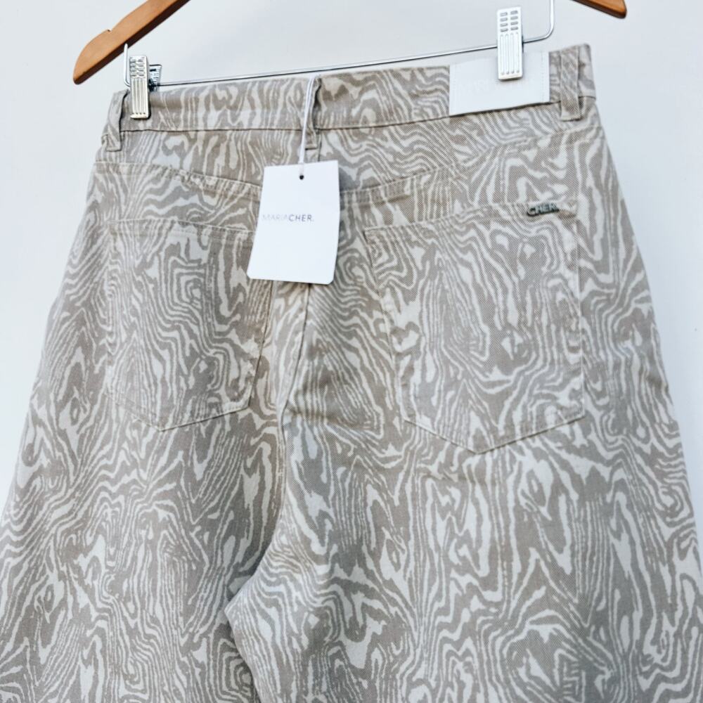 High-Rise Relaxed Cargo Pants — Beige Woodgrain - Picture 9 of 15
